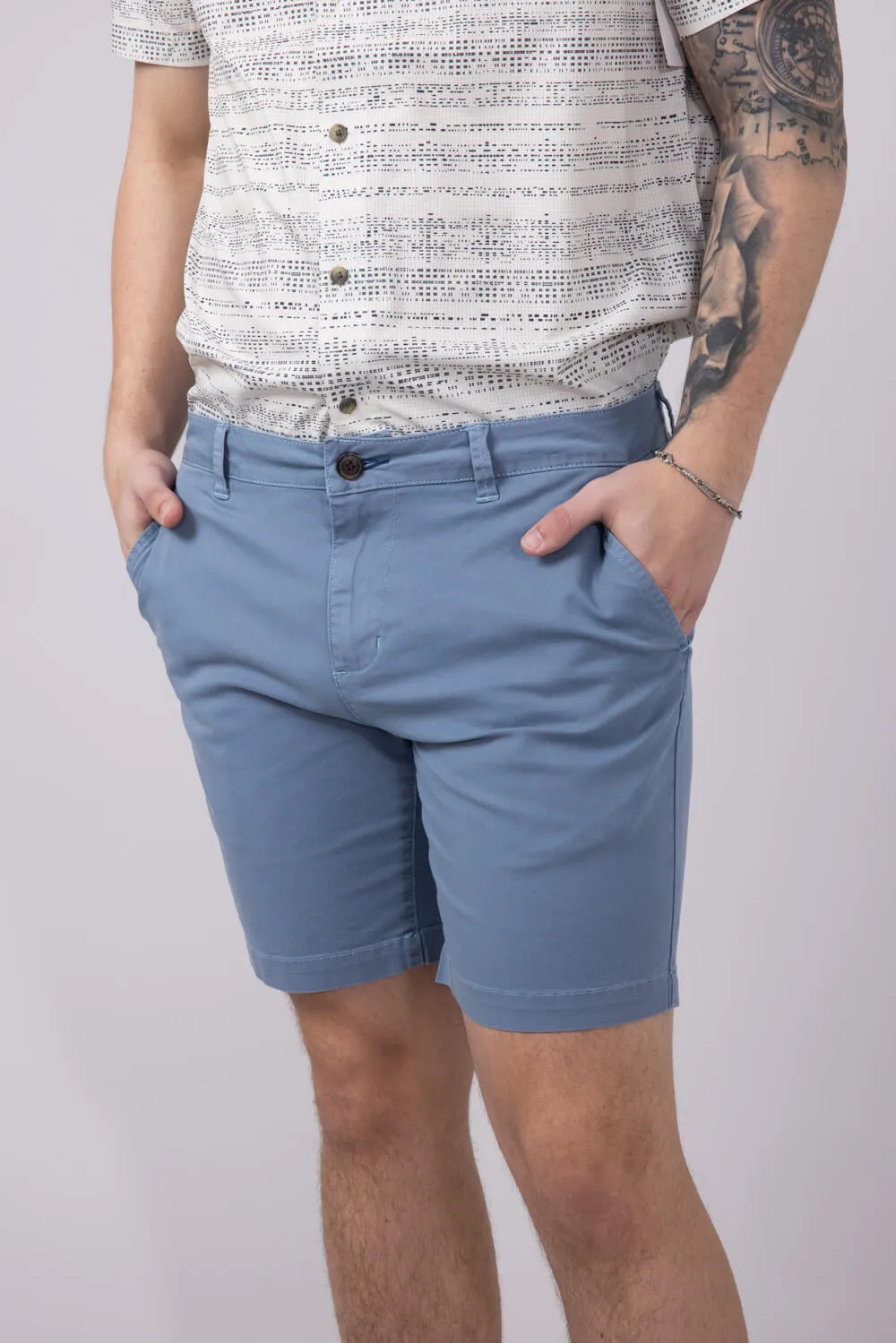 1897 Original 8" Heavy Wash Twill Shorts for Men in Malibu Blue | 5GLX1222-MALIBU BLUE