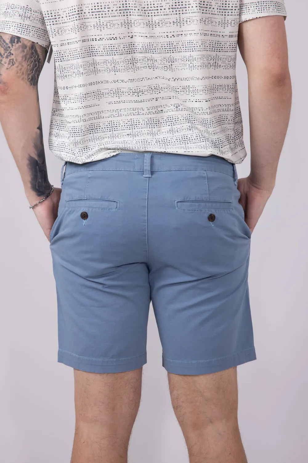 1897 Original 8" Heavy Wash Twill Shorts for Men in Malibu Blue | 5GLX1222-MALIBU BLUE