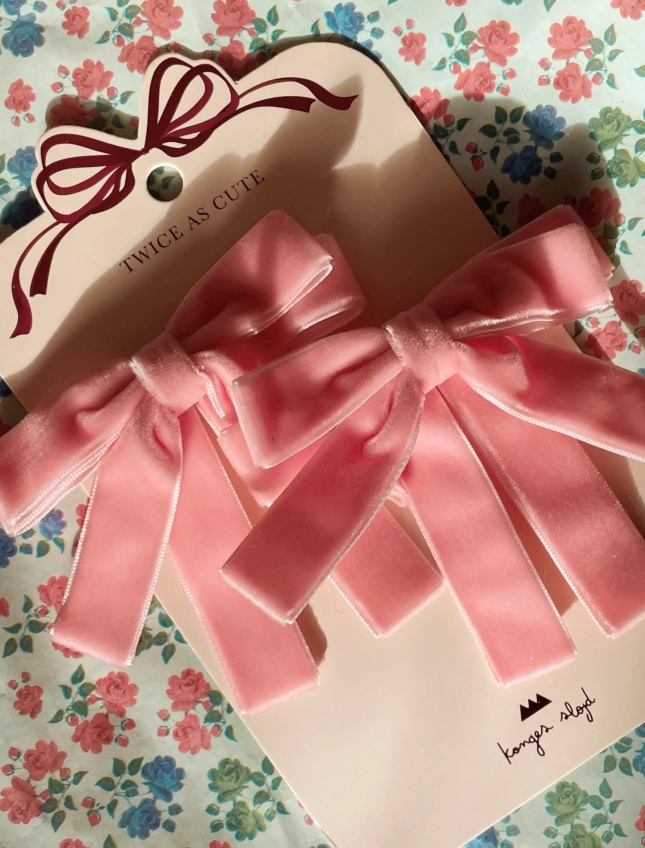2 PACK VELVET DOUBLE BOW HAIR CLIPS