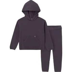 2-Piece Infant & Toddler Dark Grey Hooded Waffle Top and Legging Set Gerber Childrenswea