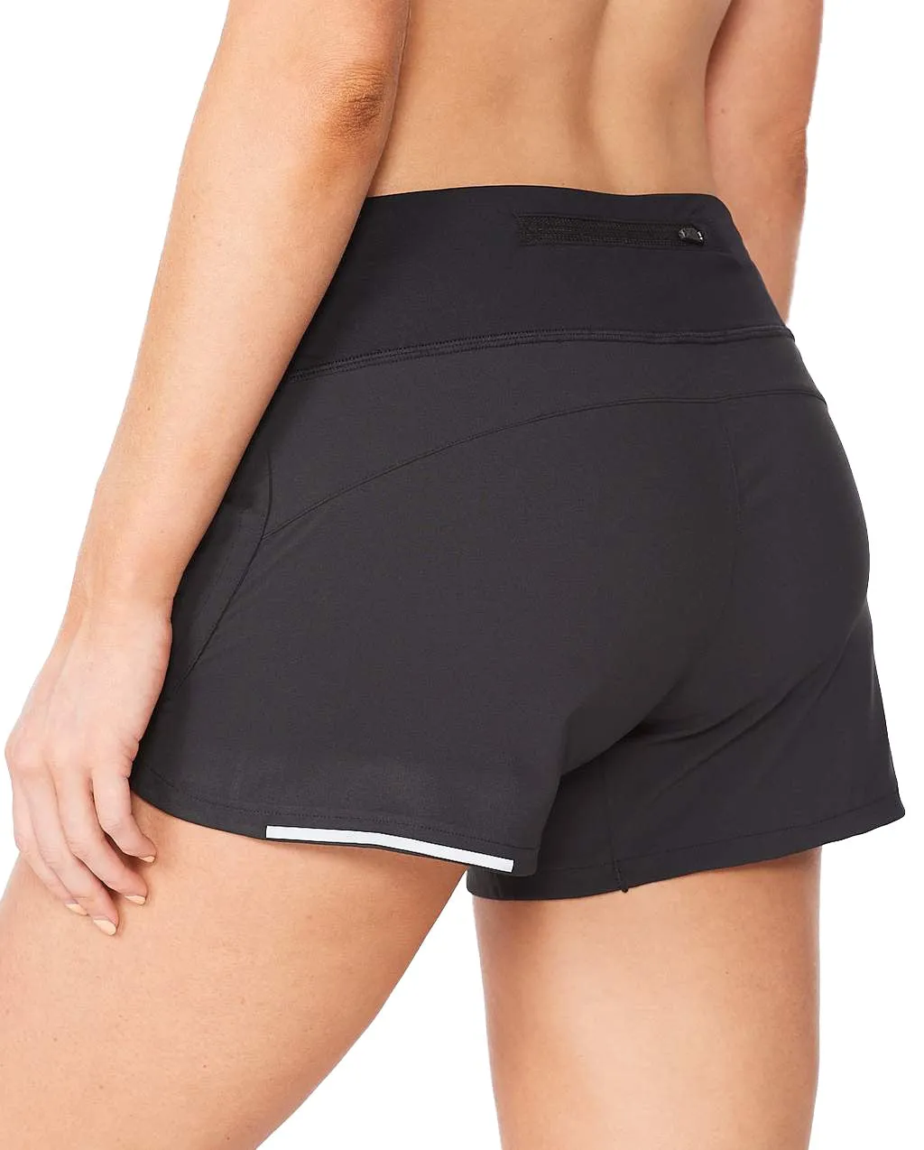 2XU Aero 2 in 1 4 Inch Women's Running Shorts (Black/Silver)