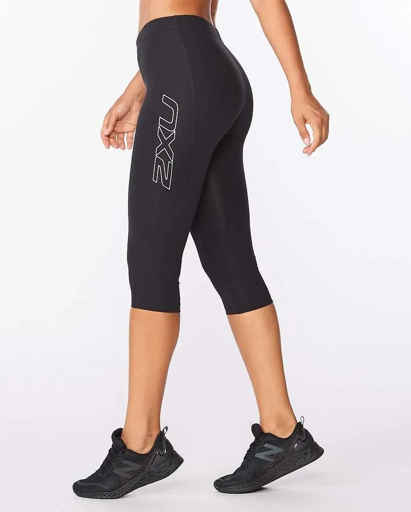 2XU Core 3/4 Women's Compression Tights (Black/Silver)