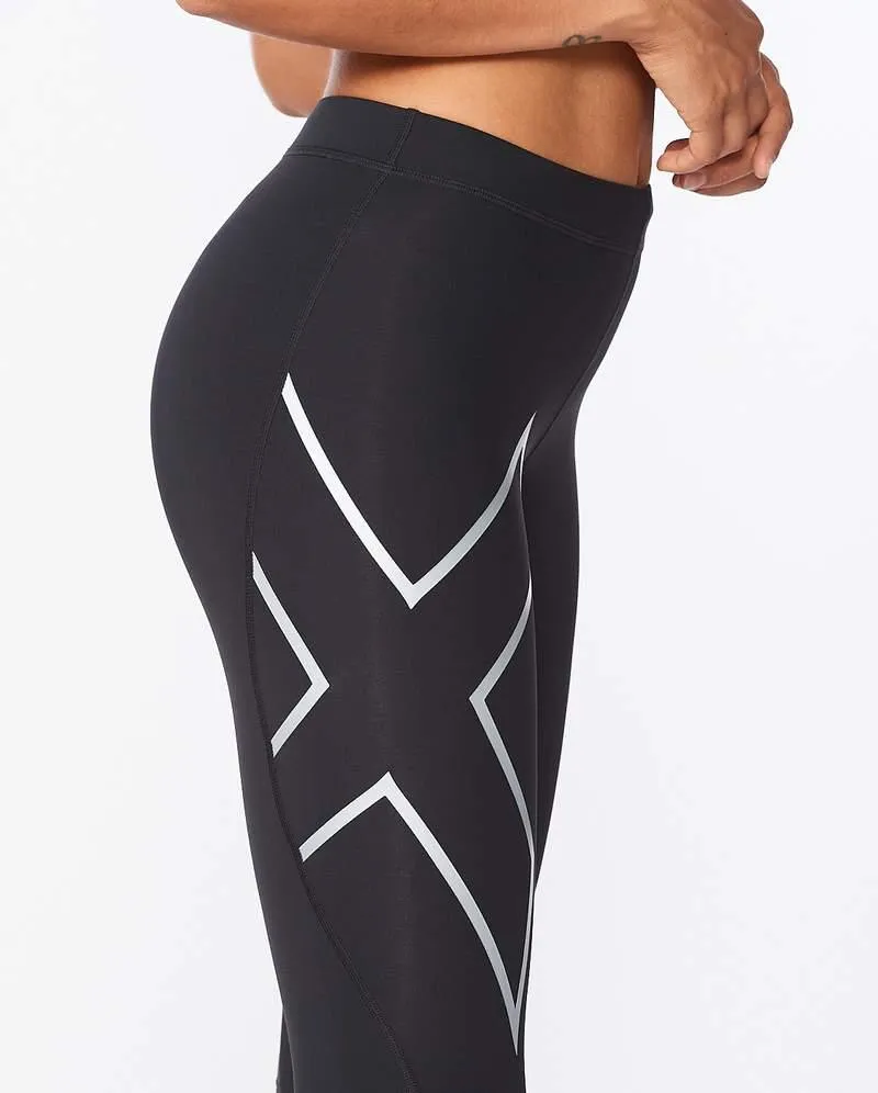 2XU Core 3/4 Women's Compression Tights (Black/Silver)