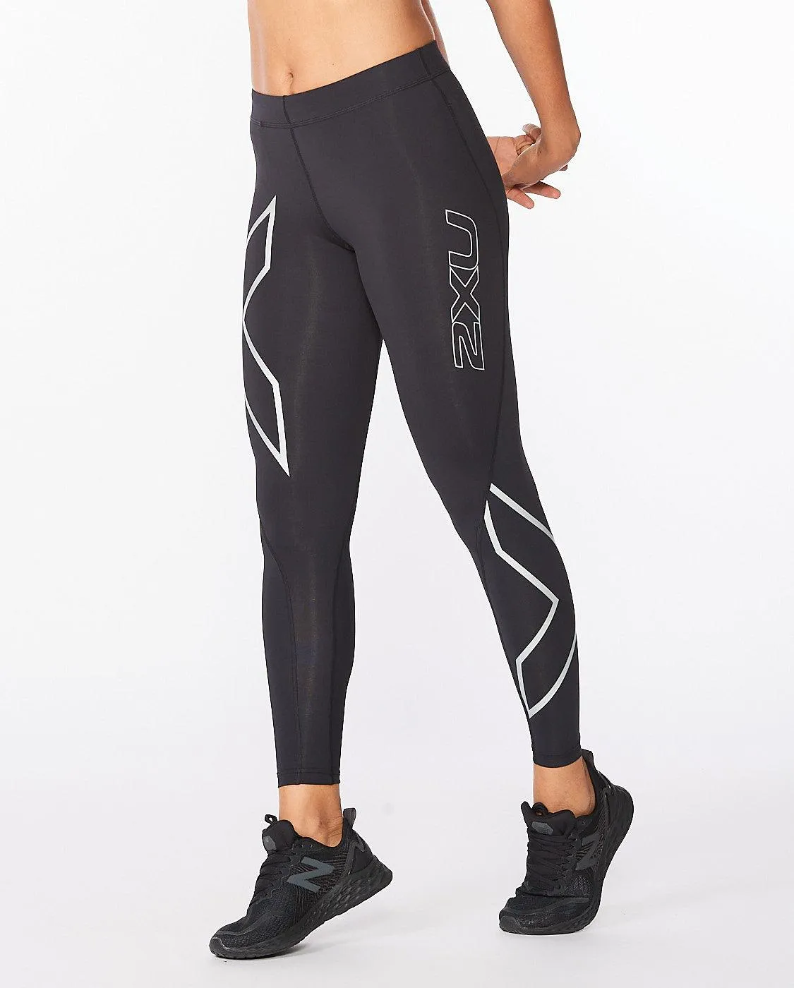 2XU Core Women's Compression Tights (Black/Silver)