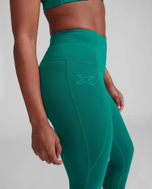 2XU Form Hi-Rise 3/4 Women's Compression Tights (Forest Green/Forest Green)