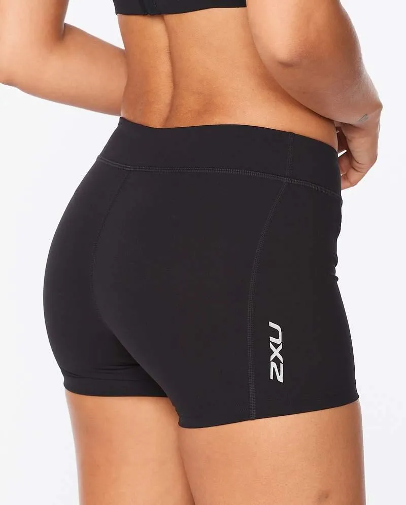 2XU Form Mid Rise 4 Inch Women's Compression Shorts (Black/Silver)