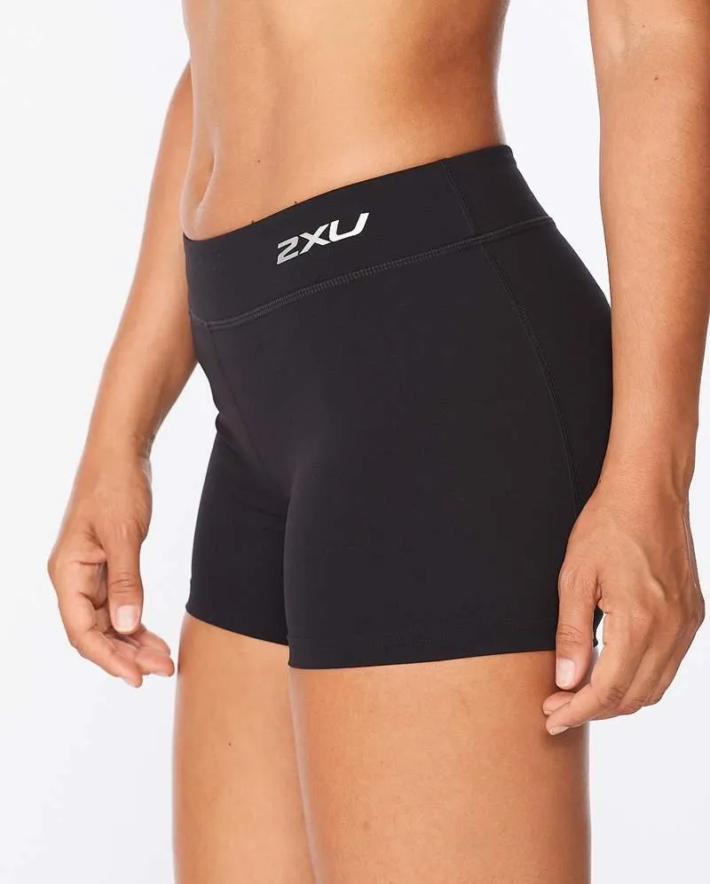 2XU Form Mid Rise 4 Inch Women's Compression Shorts (Black/Silver)