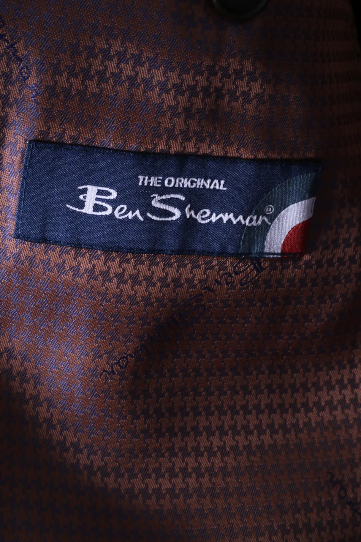 Ben Sherman Men 40 102cm Blazer Brown 100% Wool Single Breasted Classic Jacket