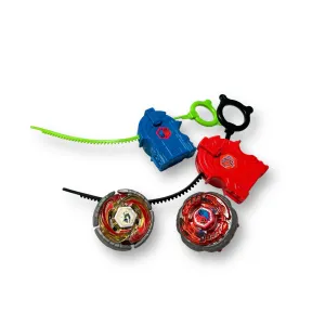 Beyblades Lot of 2 Metal Battle Spinners with Launchers Set