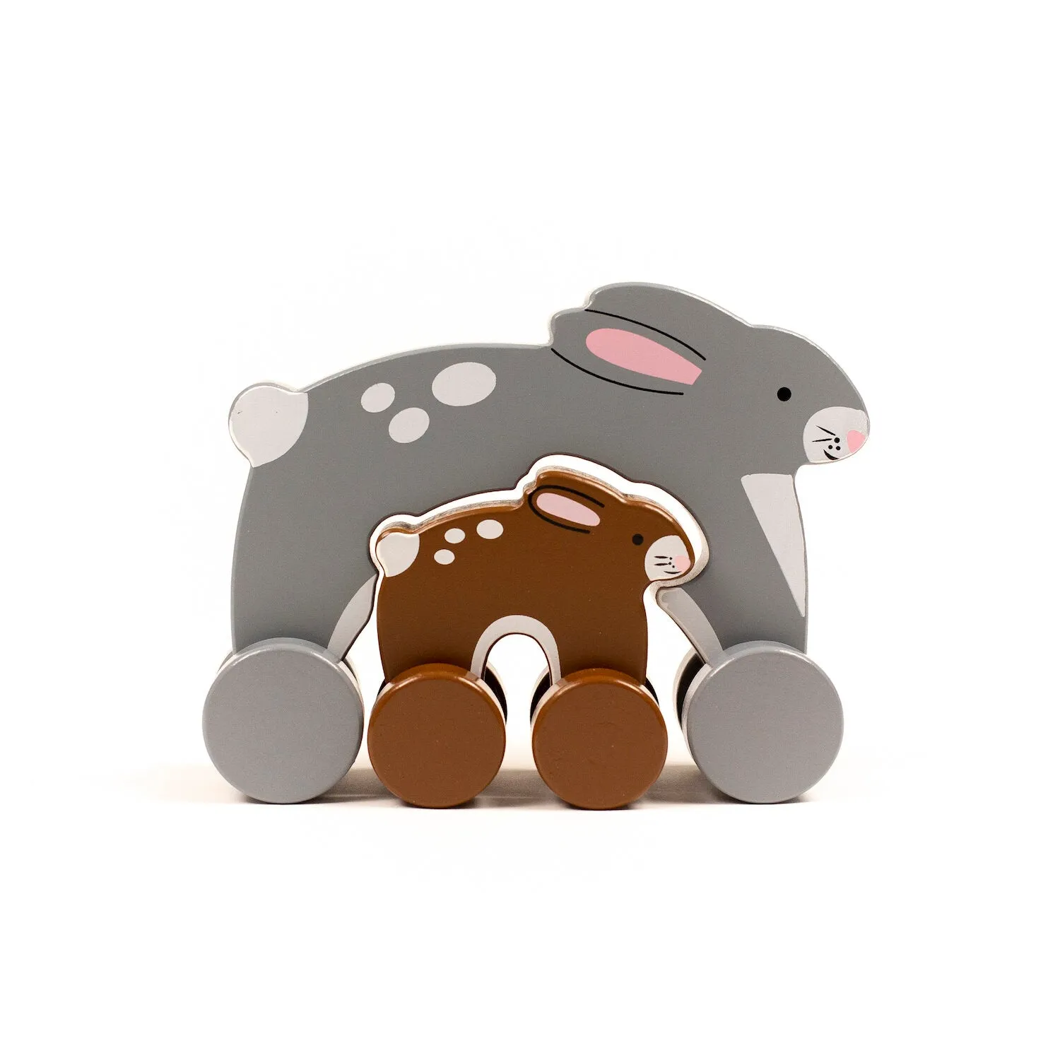 Big & Little Bunny Push Toy