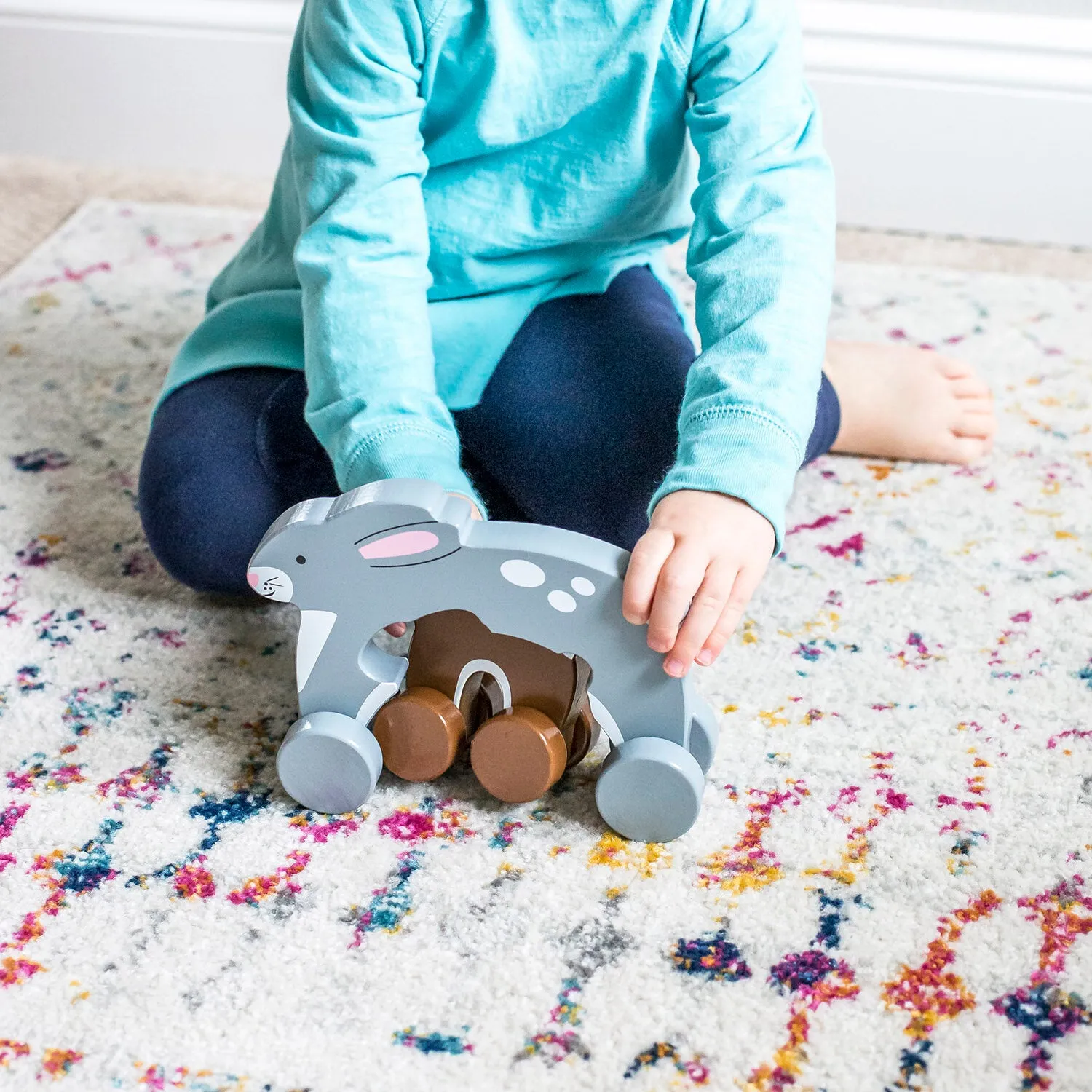 Big & Little Bunny Push Toy