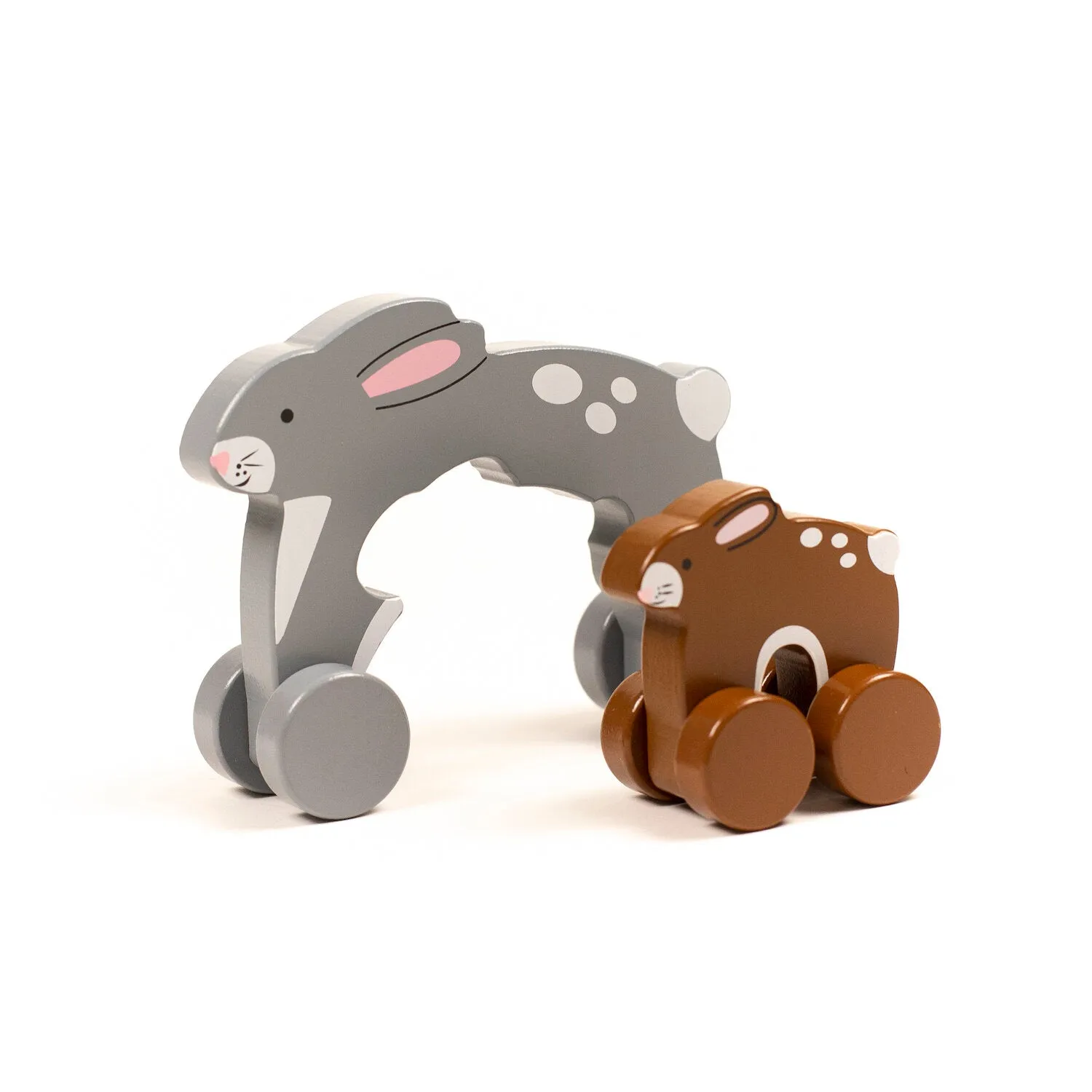 Big & Little Bunny Push Toy