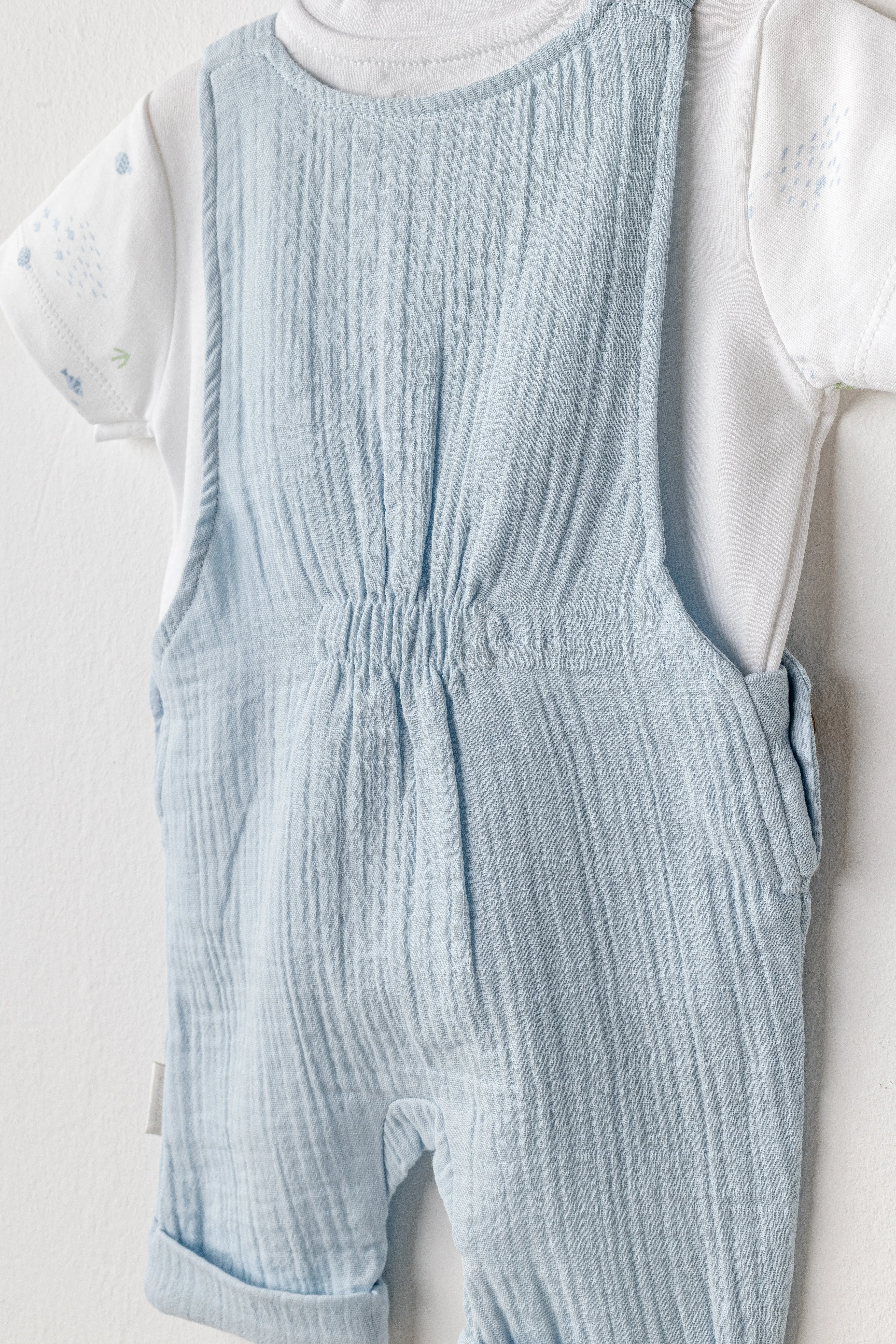 Blue Ocean Muslin Jumpsuit Set