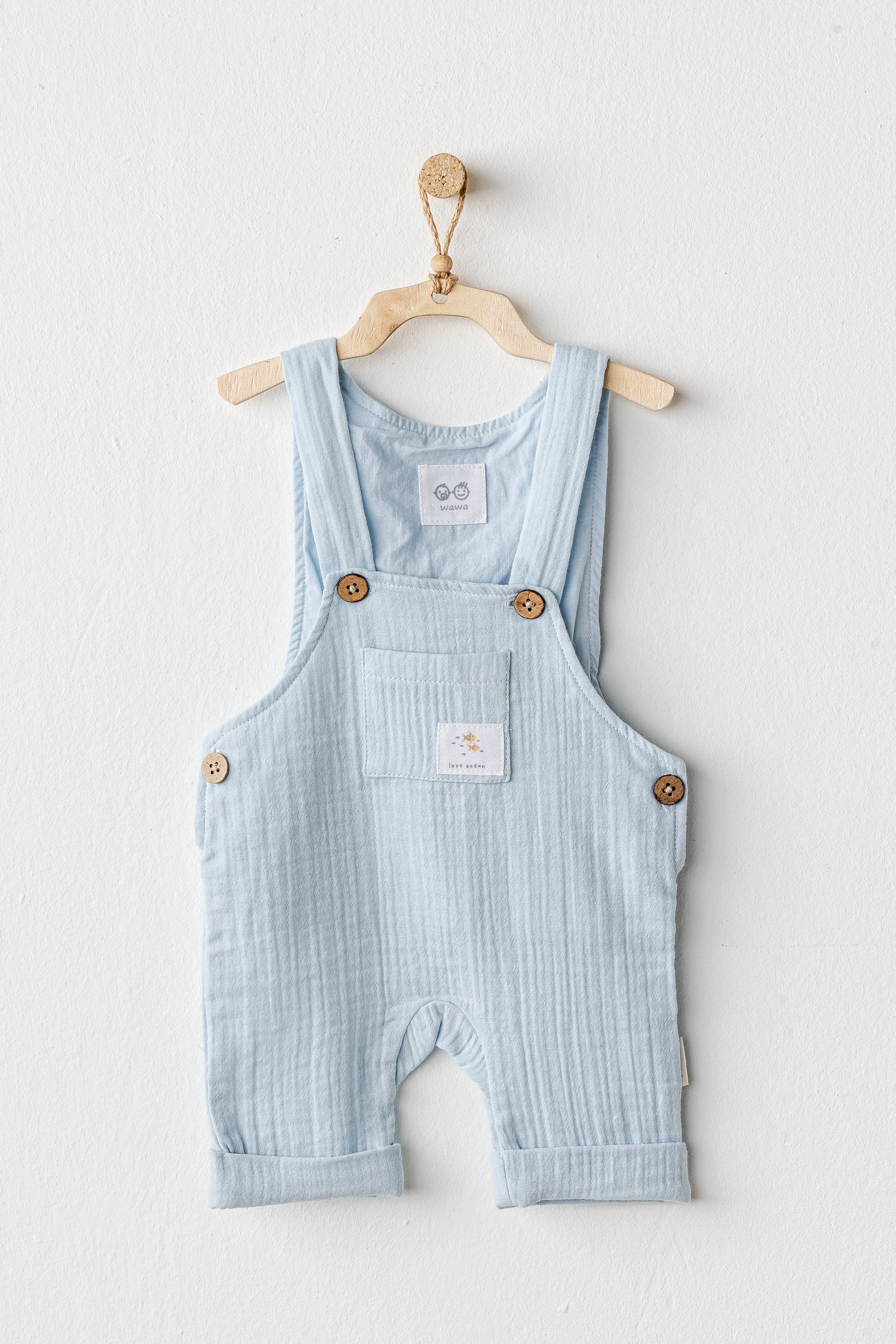 Blue Ocean Muslin Jumpsuit Set