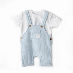 Blue Ocean Muslin Jumpsuit Set