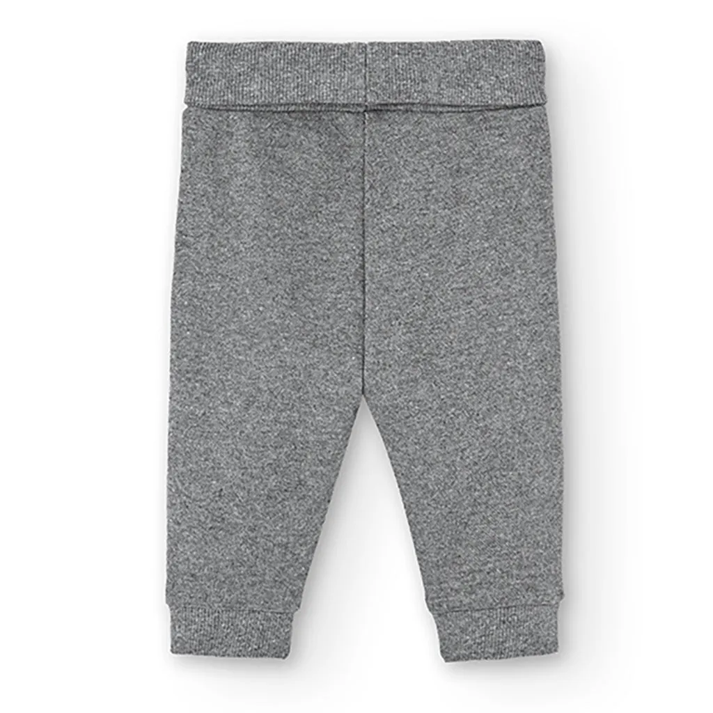 Boboli-grey-Trousers knit for baby boy-125176-8125
