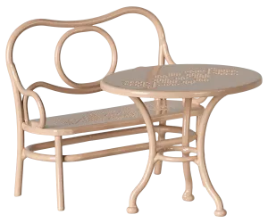 Café set, Mouse, Big - Pale pink