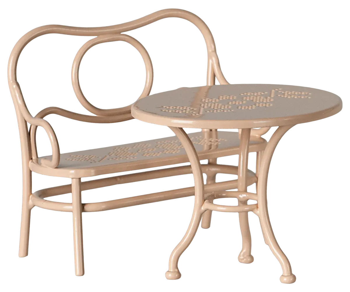 Café set, Mouse, Big - Pale pink
