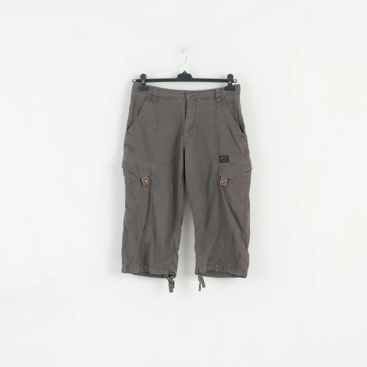 Calvin Klein Men 29 Shorts Grey Combat Capri Cotton Classic Bermuda