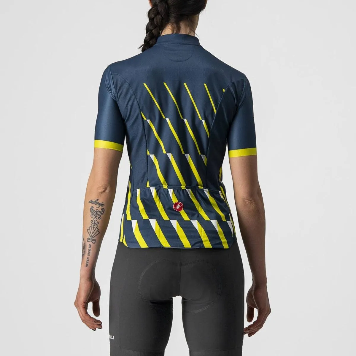 Castelli Pendio Womens Cycling Jersey (Moonlite Ocean/Sulphur White)