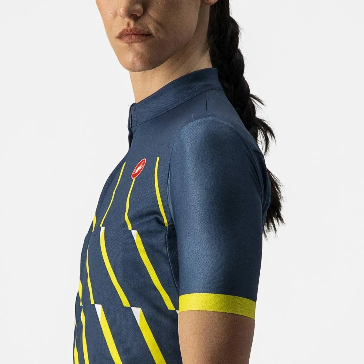Castelli Pendio Womens Cycling Jersey (Moonlite Ocean/Sulphur White)