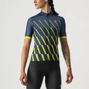 Castelli Pendio Womens Cycling Jersey (Moonlite Ocean/Sulphur White)