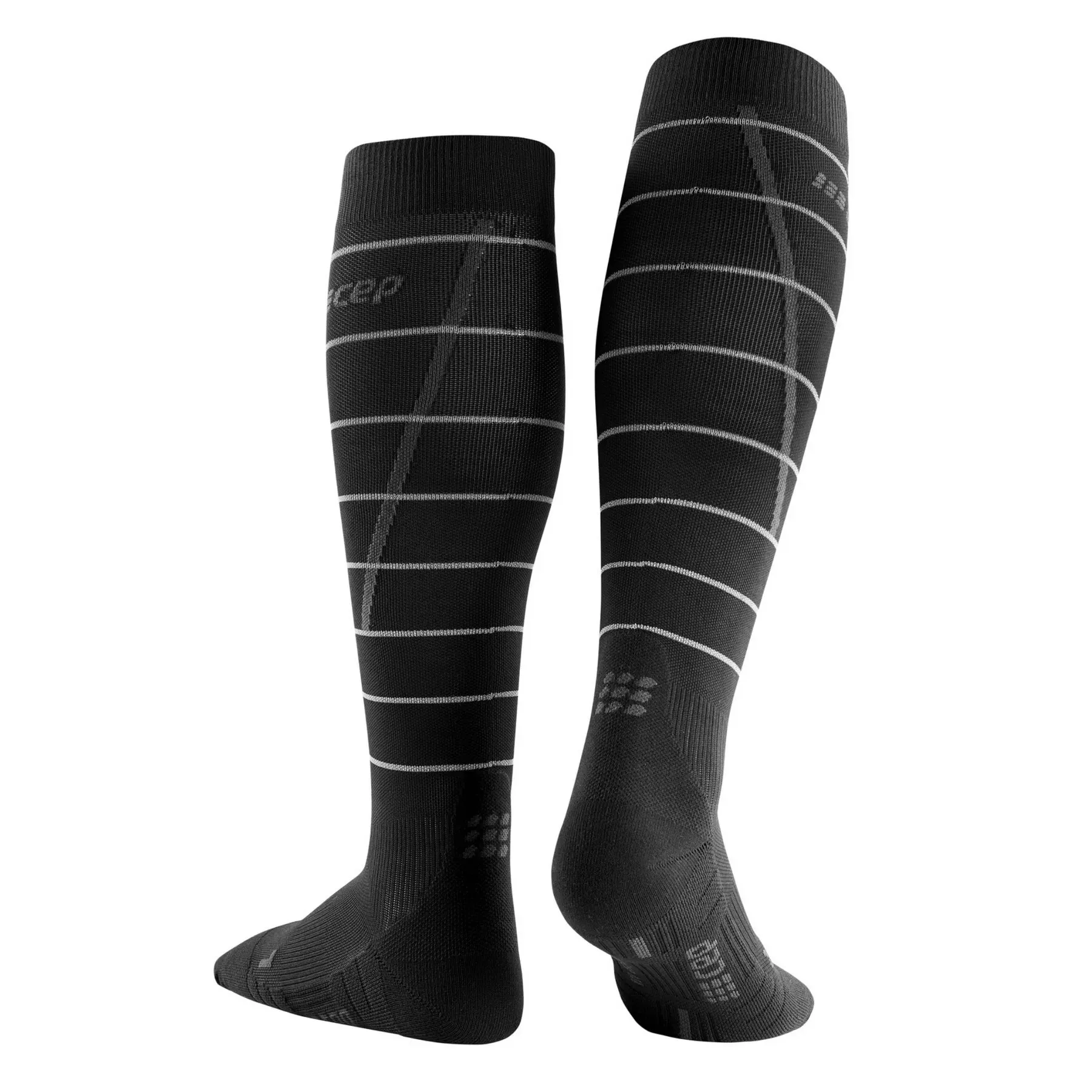 CEP Compression Reflective Tall Men's Compression Socks (Black/Silver)