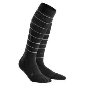 CEP Compression Reflective Tall Men's Compression Socks (Black/Silver)