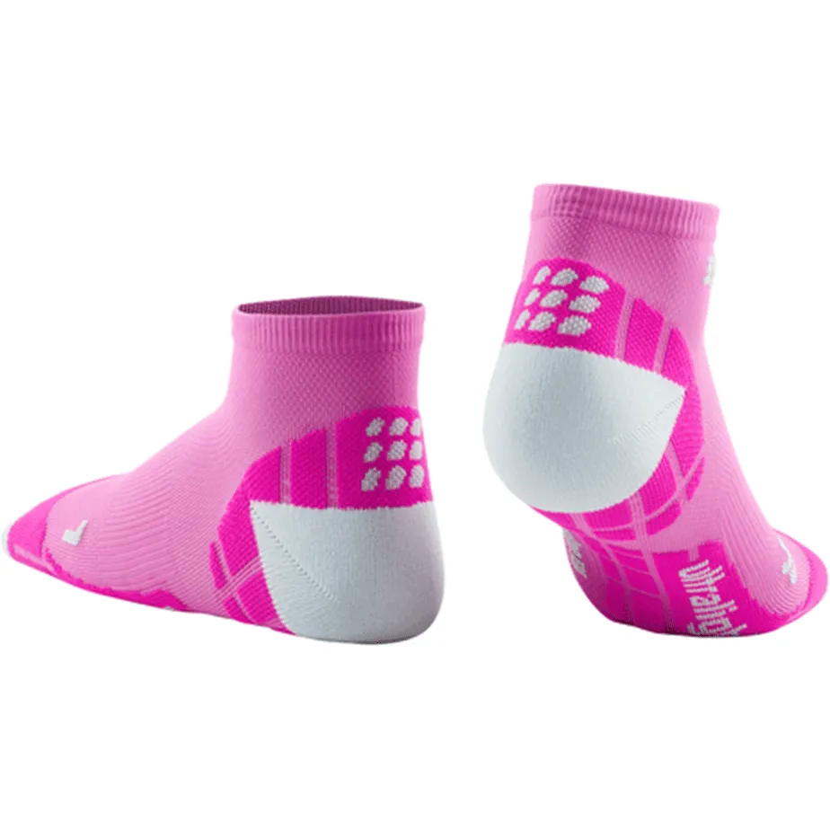 CEP Compression Ultralight Low Cut Women's Compression Compression Socks (Pink/Light Grey)