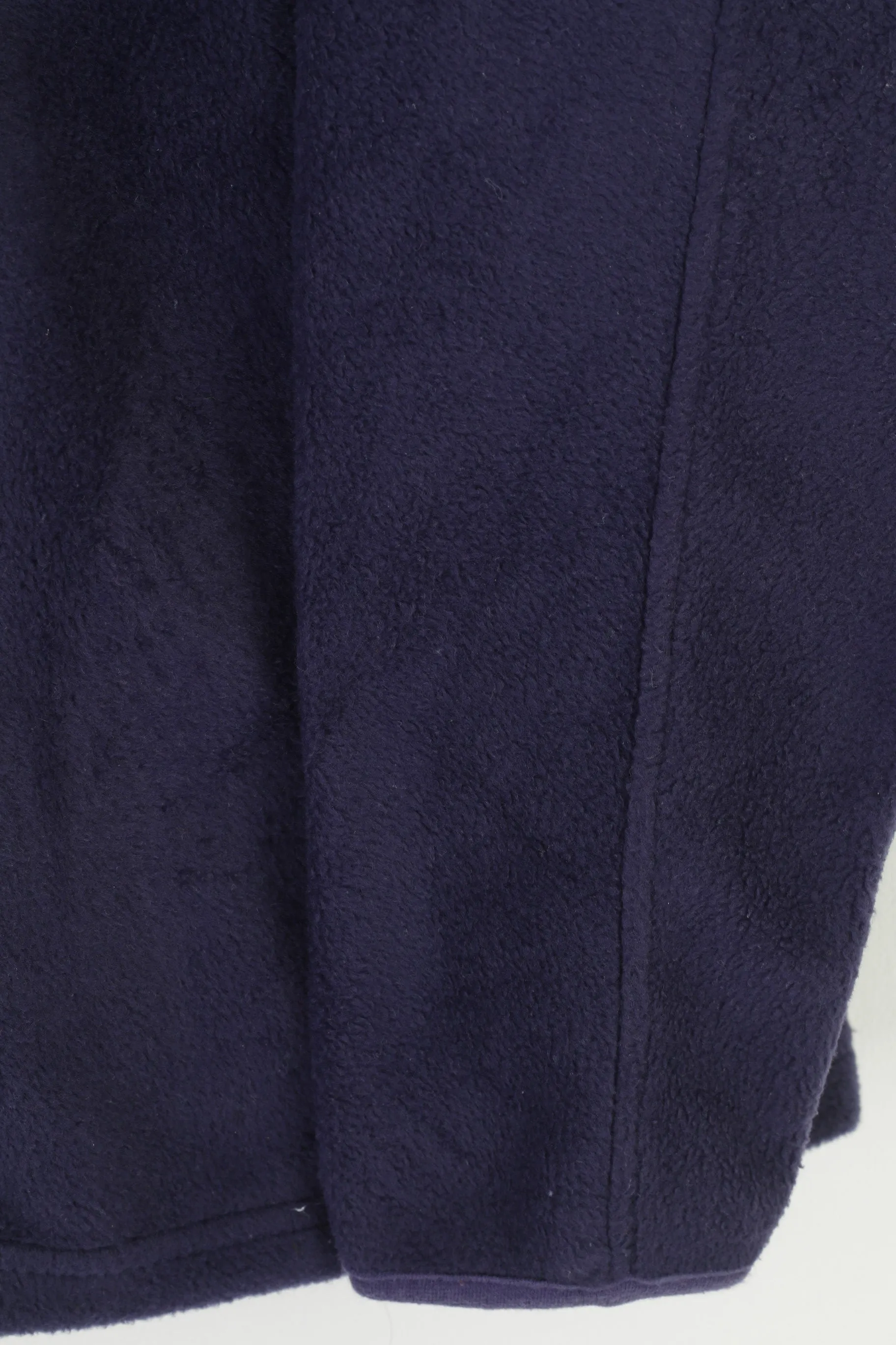 Chamonix Men L Fleece Purple Full Zipper Padded Pockets Collar Vintage Fitted Top