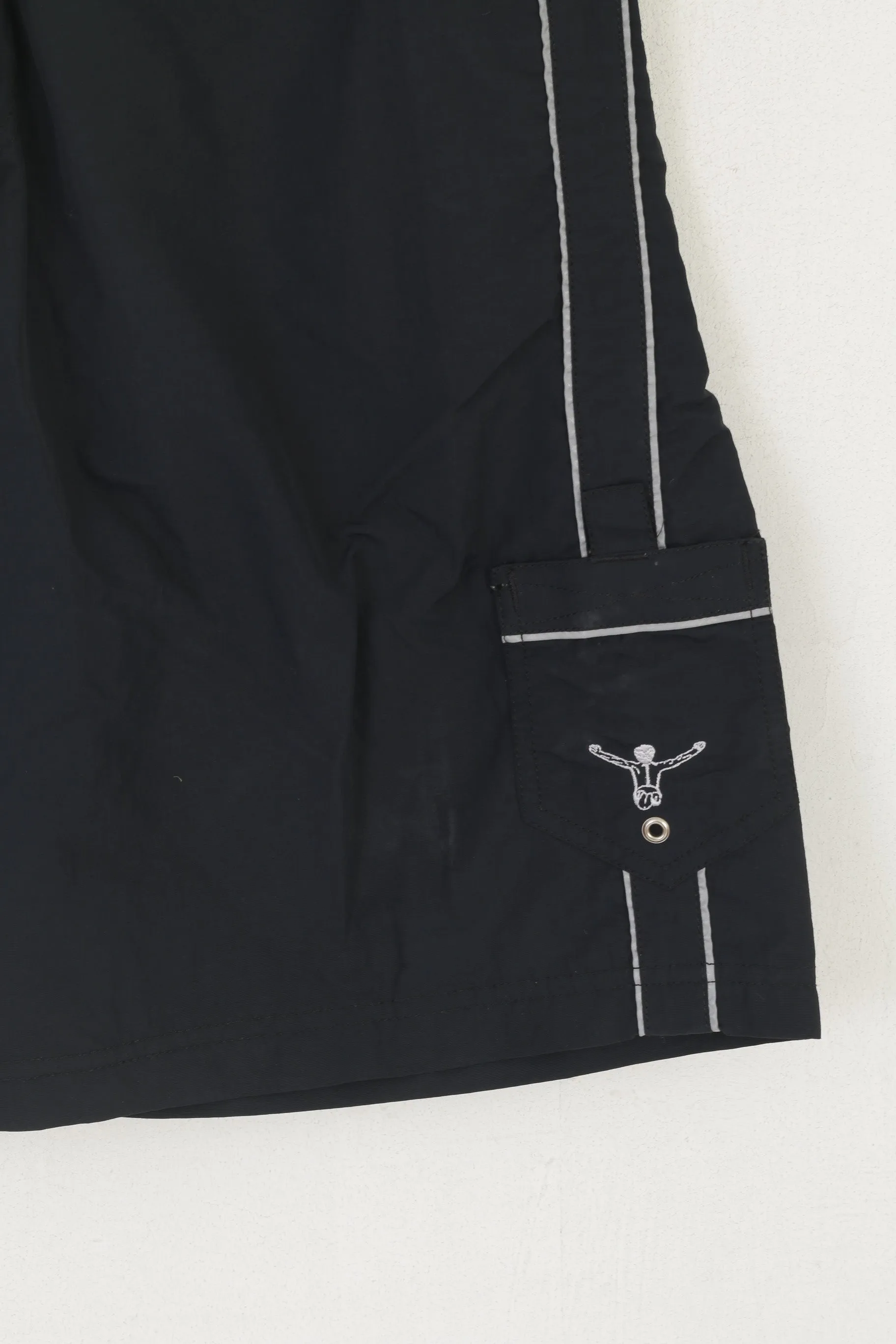 Chiemsee Men 32 M Shorts Black Nylon Waterproof Beach Summer Bermuda