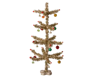Christmas tree, Gold - Red and green decoration