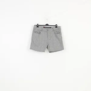 Cipo&Baxx Men 40 34 Shorts White Black Checkered Summer Top