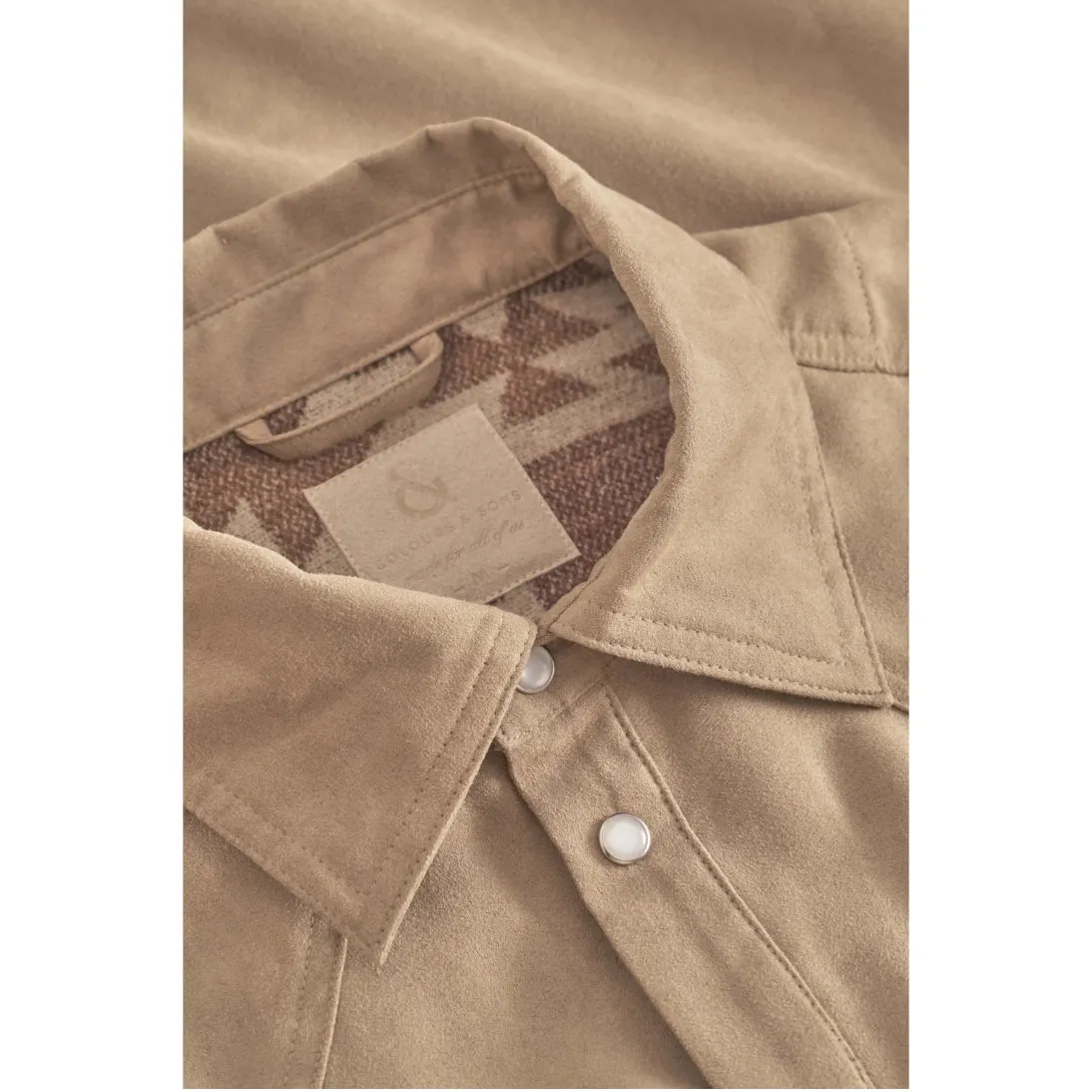 Colours & Sons Vegan Suede Overshirt for Men - 2 Colours