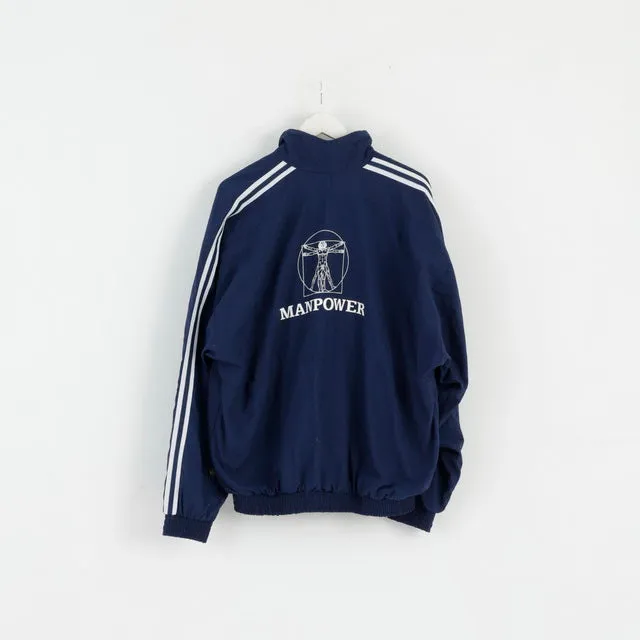 Comfort Men XL Jacket Navy Bomber Nylon Manpower Festival Top