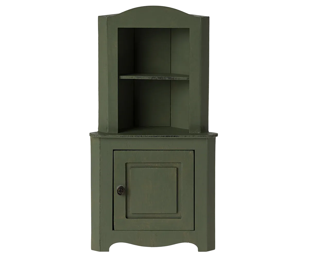 Corner Cabinet, Mouse -Dark Green