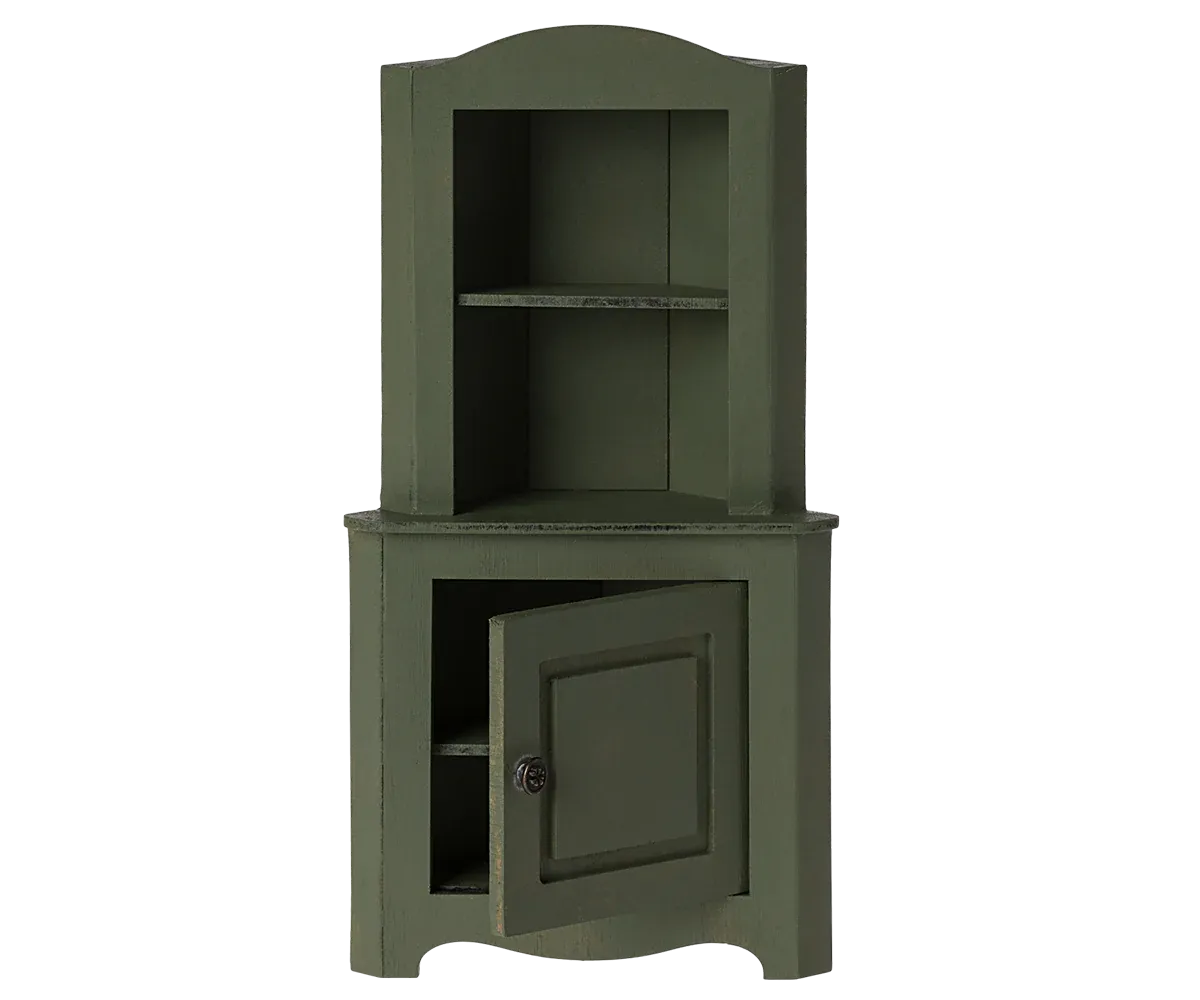 Corner Cabinet, Mouse -Dark Green