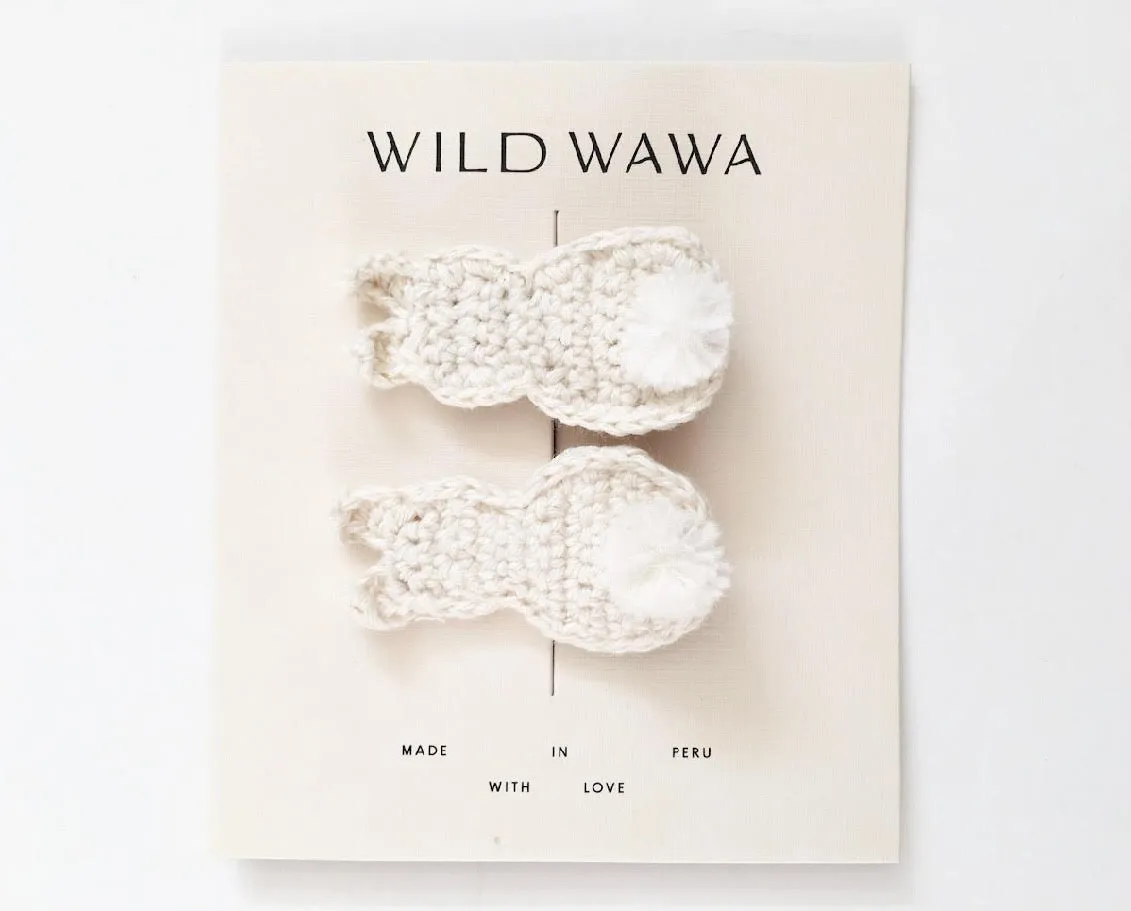 Cotton Bunny Clip Set