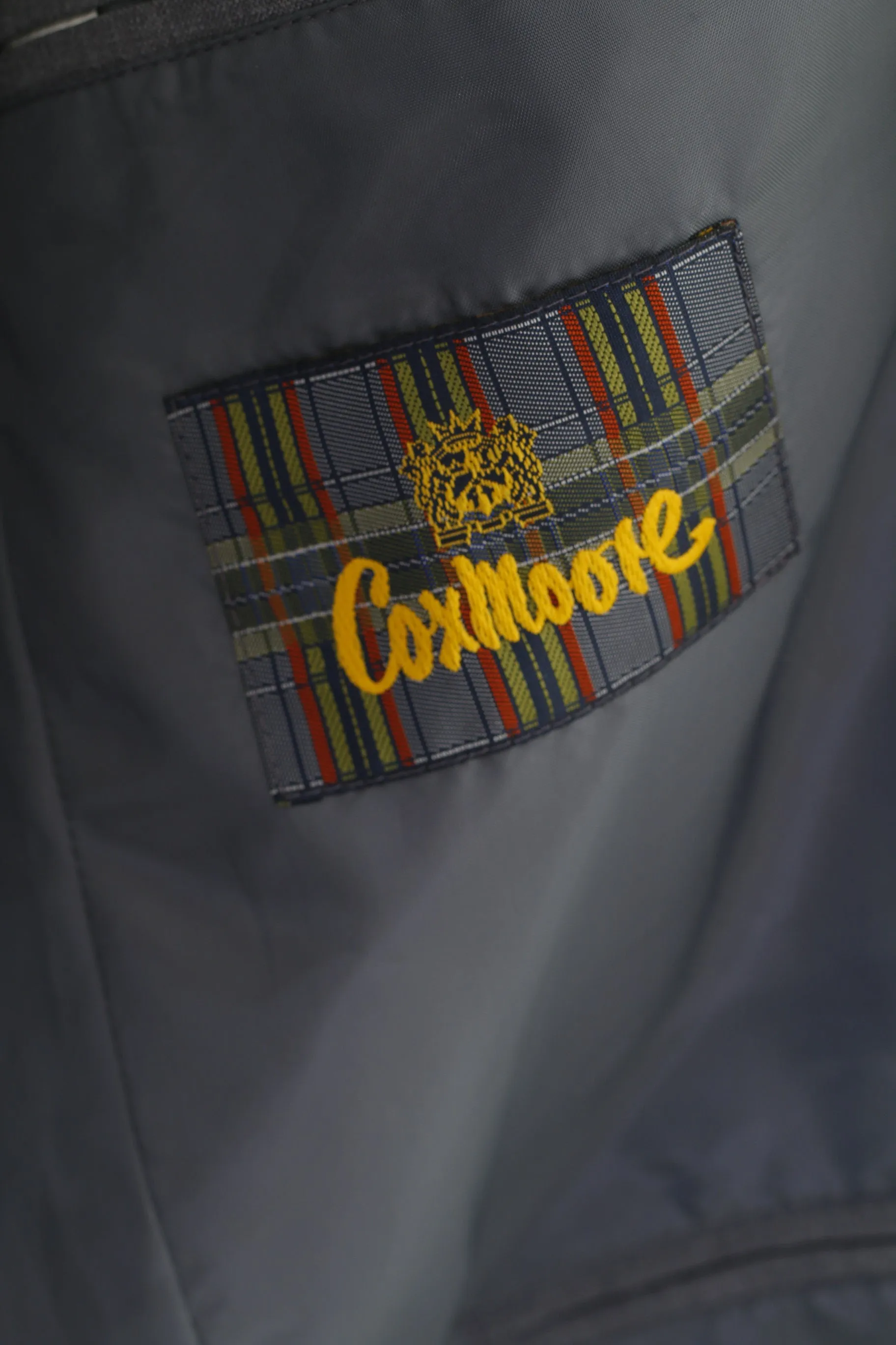Coxmoore Men 42 Blazer Grey Wool Vintage Single Breasted Jacket