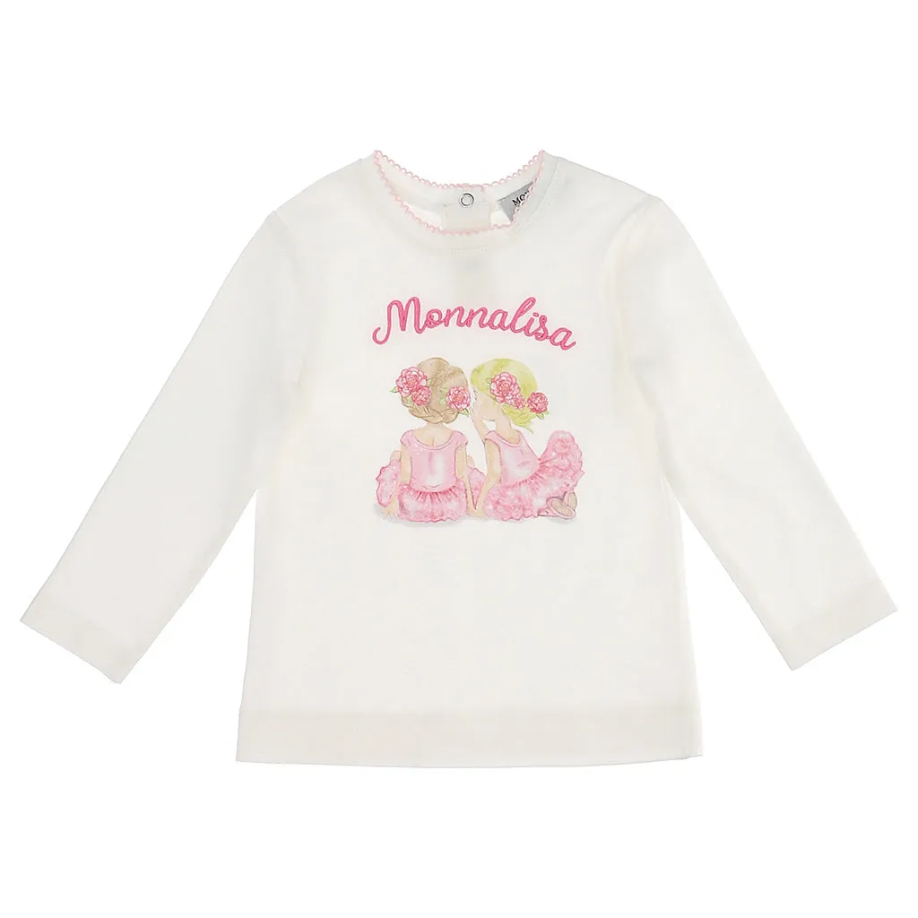 Cream Ballerinas Logo T-Shirt