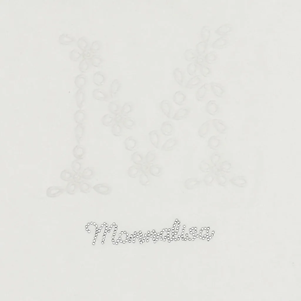 Cream Rhinestone Logo T-Shirt