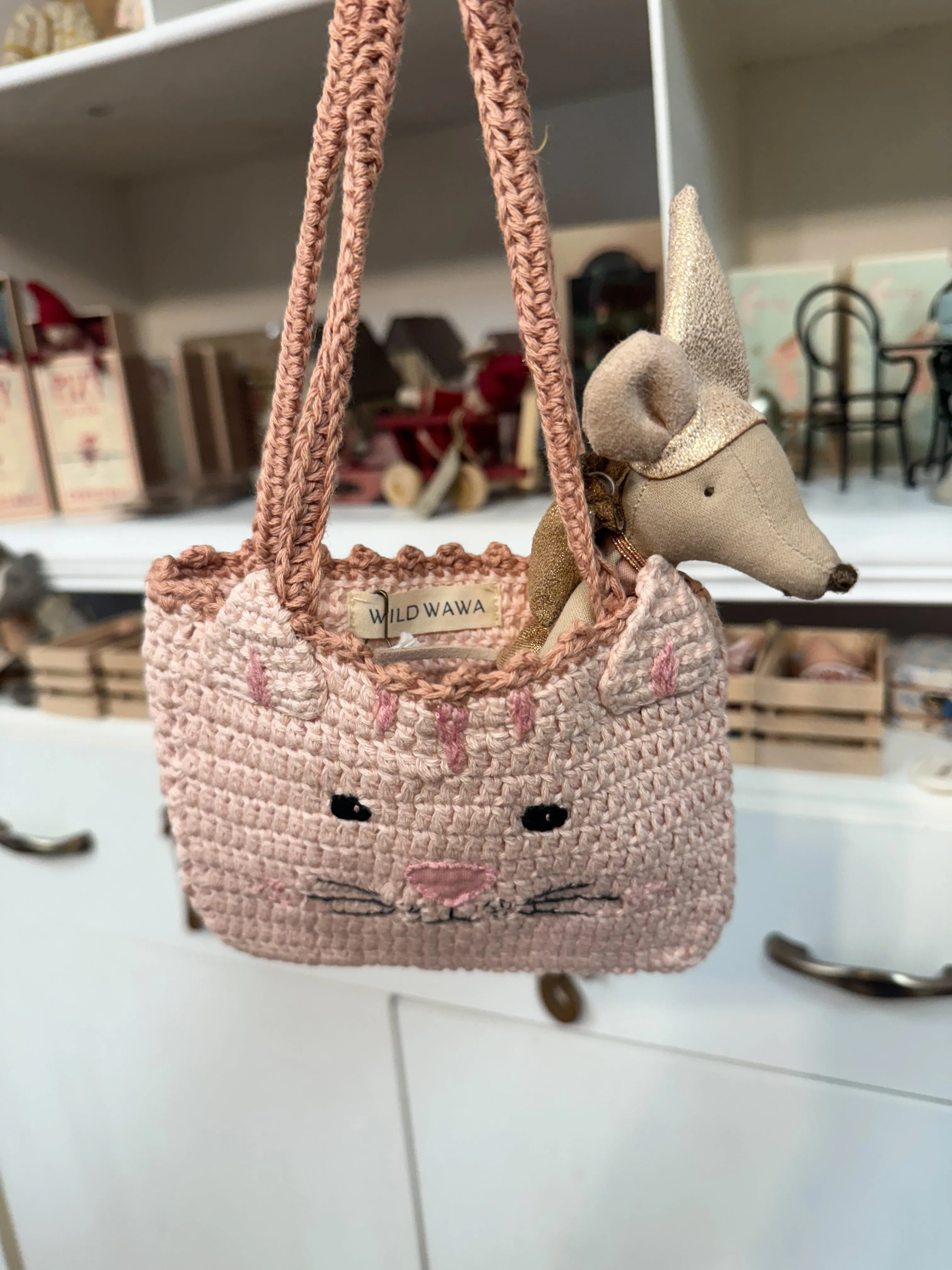 Crochet Kitty Purse - Pink