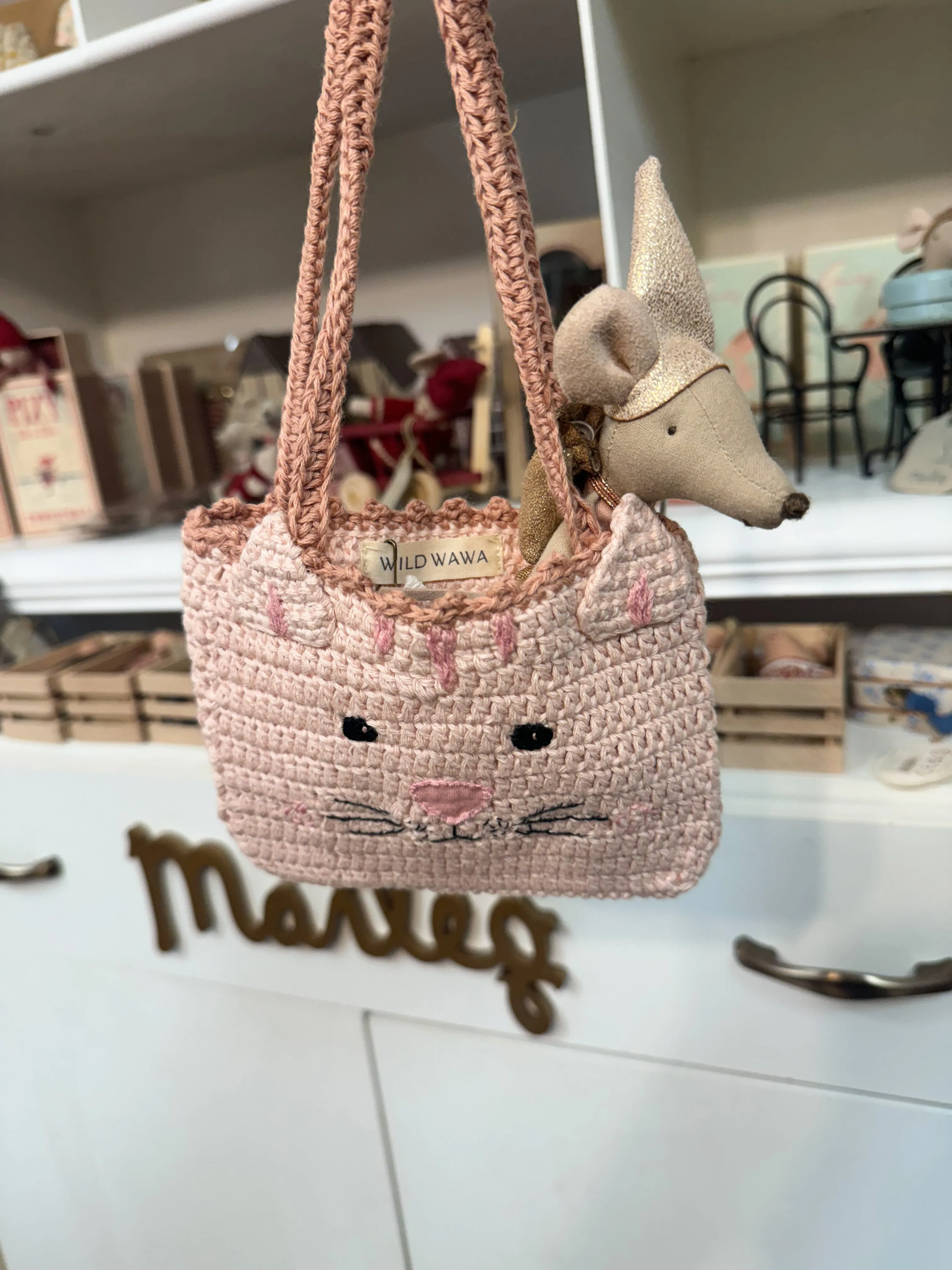 Crochet Kitty Purse - Pink