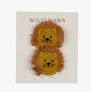Crochet Lion Clip Set - Mustard