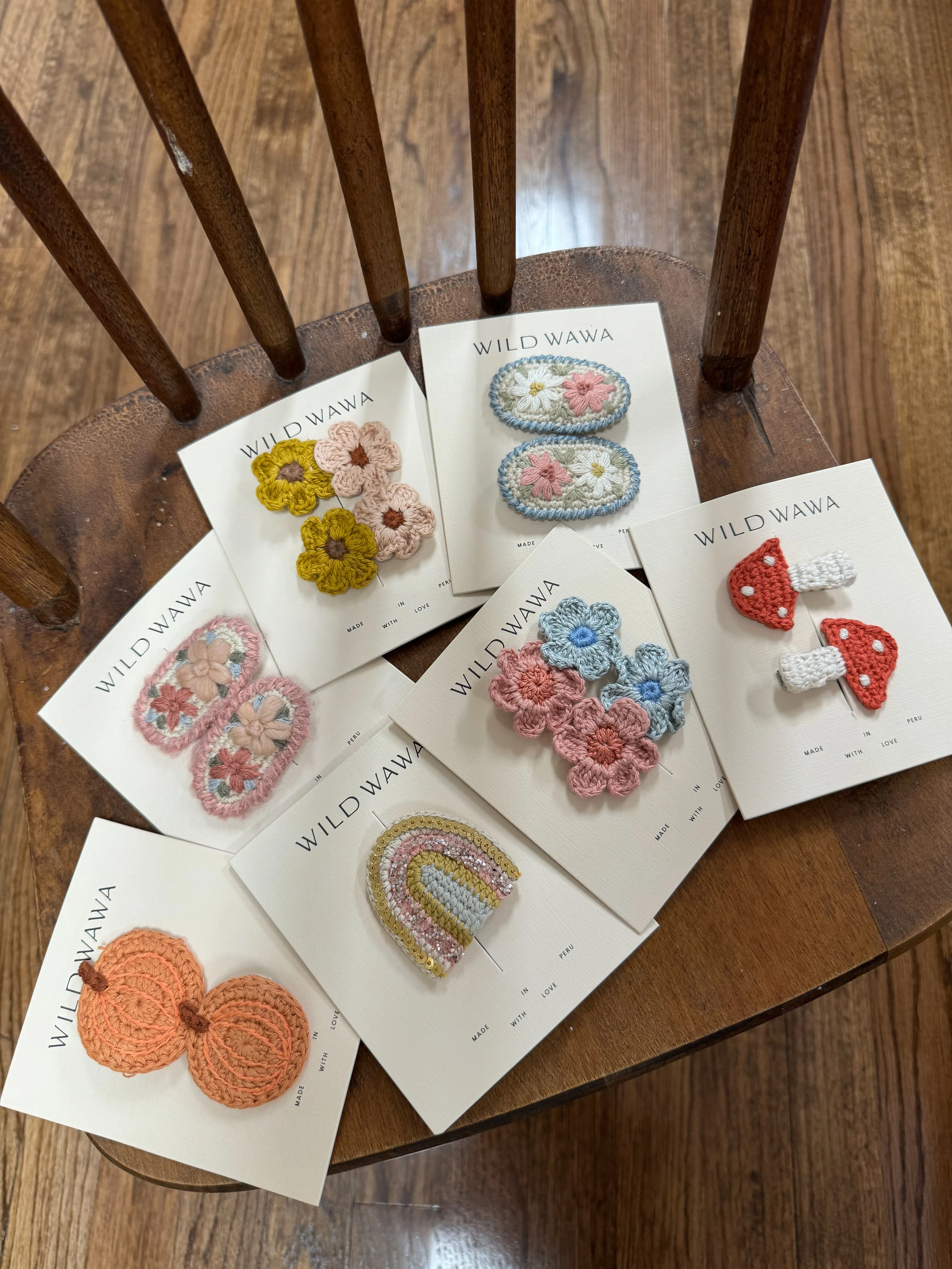 Crochet Mushroom Clip Set
