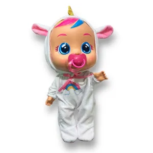 Cry Babies White Unicorn Doll with Pacifier Sounds