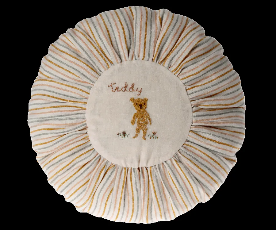 Cushion, Round small - Teddy, striped