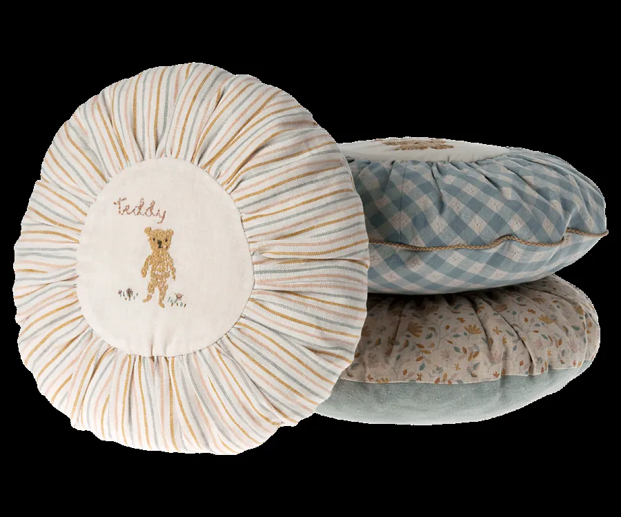 Cushion, Round small - Teddy, striped