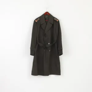 Dikimevi Men M Coat Khaki Turkish Pardosu Haki Muflon Military Double Breasted Top