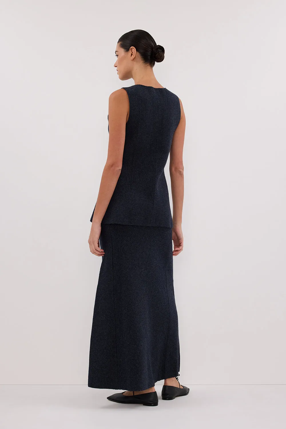 Dissh AVA INK LONGLINE KNIT VEST 